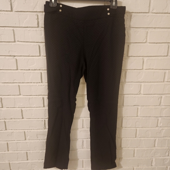 Rafaella Pants - Rafaella Black Textured Pants 6